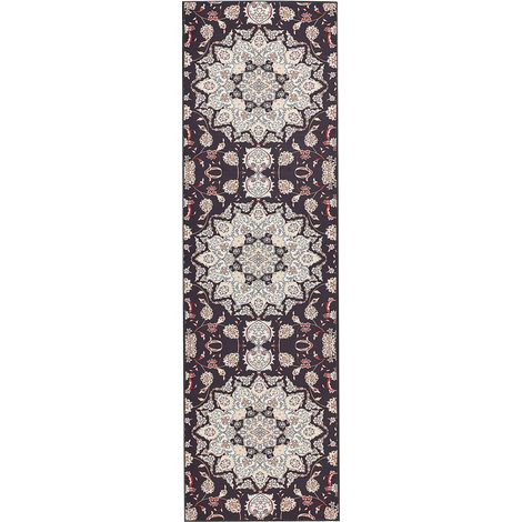 Teppich ARITAS Schwarz 60 x 200 cm