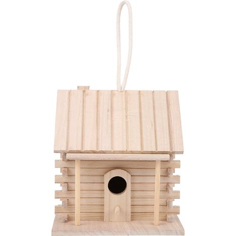 Nichoir suspendu en bois, accessoires pour cage à perroquet, artisanat pour animaux de compagnie (1/5)