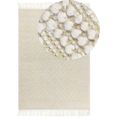 Teppich MAVIKENT Beige 160 x 230 cm Wolle