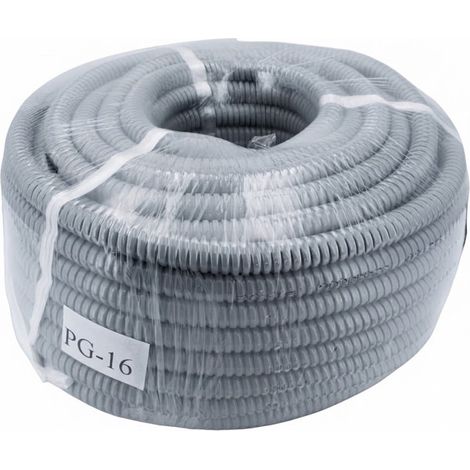 Tubo Acero Flexible recubierto PVC Interior 17,5mm / Exterior 22,5mm 50m Tuberia para Electricidad (1/5)