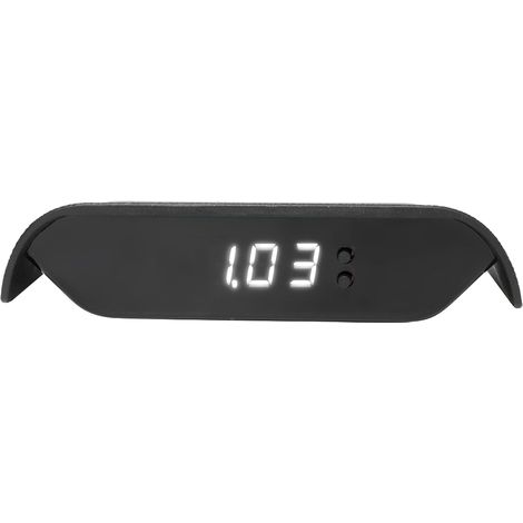 Horloge de voiture lumineuse à énergie solaire, montre de voiture électronique de haute précision, sans fil, démarrage automatique, blanche. (1/5)