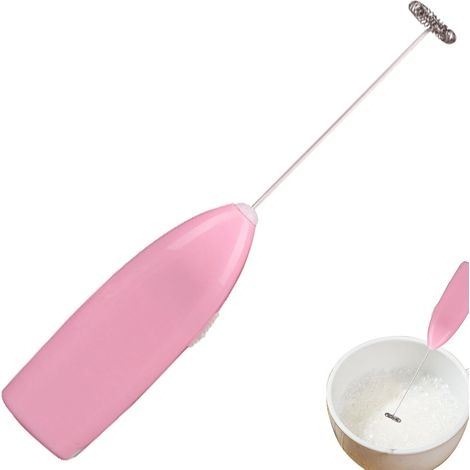 Fouet lait manuel inox, mousseur portable support inclus, machine électrique café boissons (1/5)