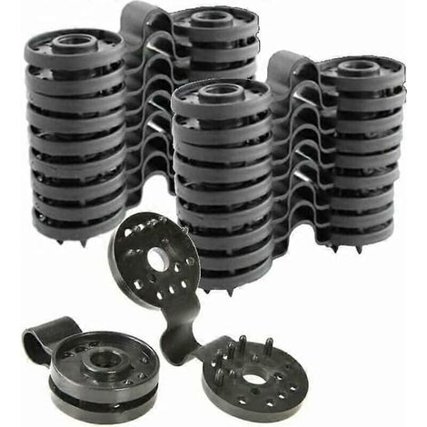 50 clips de fixation traités anti-UV pour filets anti-grêle de 90 à 350 g/m² - Crochets de fixation pour filets d'extérieur (1/4)