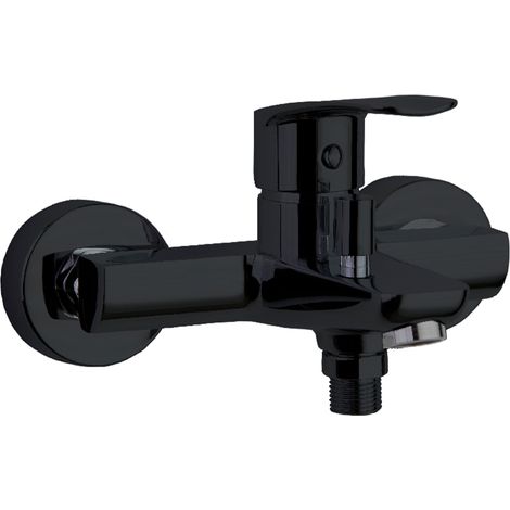Grifo de Baño-Ducha Monomando Negro Mate con Sistema C2 de Ahorro de Agua Serie New Fly (1/5)