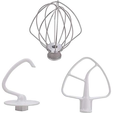 Applicable K45DH Crochet pour Pétrir Fouet Plat Enduit K45B Fouet Un K45WW Convient pour Robot de Bol de 4,5 Qt 5 QT pour Aide dans le (1/5)