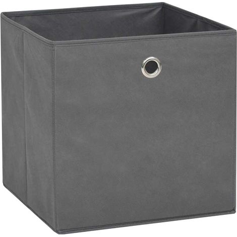 Maison Exclusive - Contenitori 10 pz in Tessuto non Tessuto 32x32x32 cm Grigio (1/5)