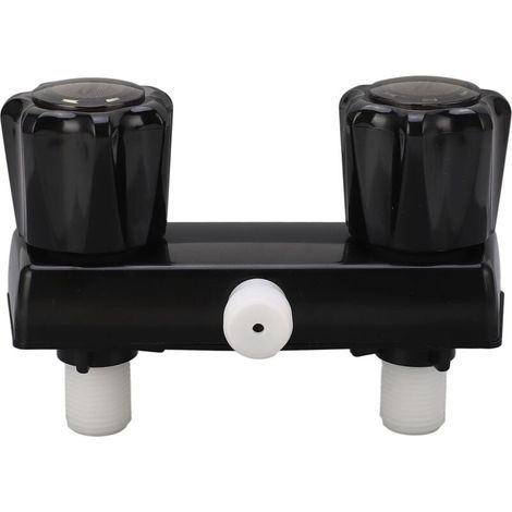 Commande de mélange de inverseur de Valve de robinet de douche de camping-car avec roue à 2 boutons pour camping-car noir (1/5)