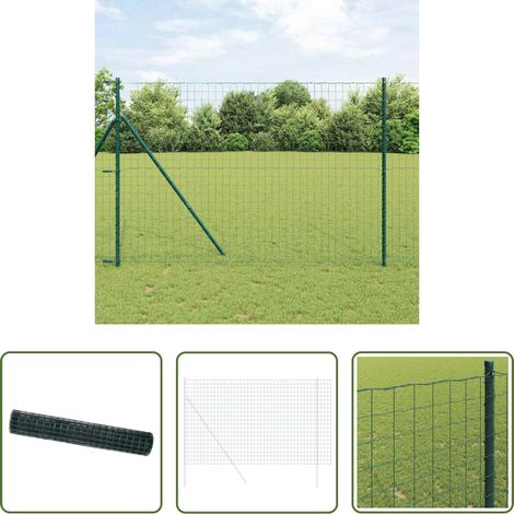Gartenzaun - Eurozaun Grün 1,6 x 10 m PVC-beschichtetes Eisen (1/5)