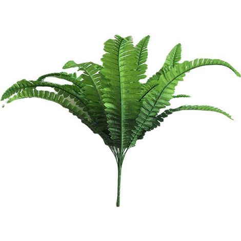 Lot de 2 feuilles artificielles persanes (18 têtes chacune), arbustes artificiels, feuillage simulé, verdure pour la maison, le jardin, le bureau, la véranda ou un mariage. (1/5)