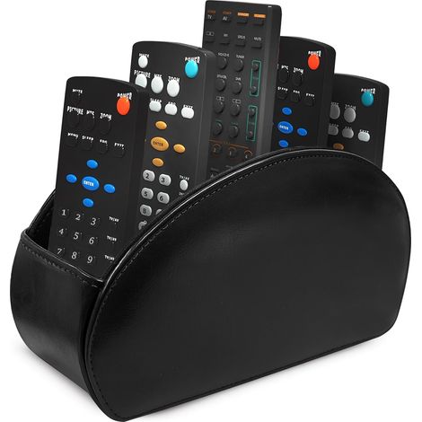 Support de Télécommande, PU Porte-télécommande avec 5 Compartiments, Multifonction Range, Porte pour Télécommandes, Papeterie (1/5)