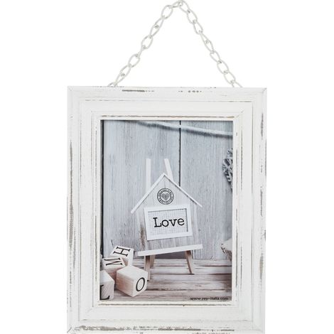 Zep Rivoli cornice fotografica in legno bianco rustico 21x26 cm (1/2)