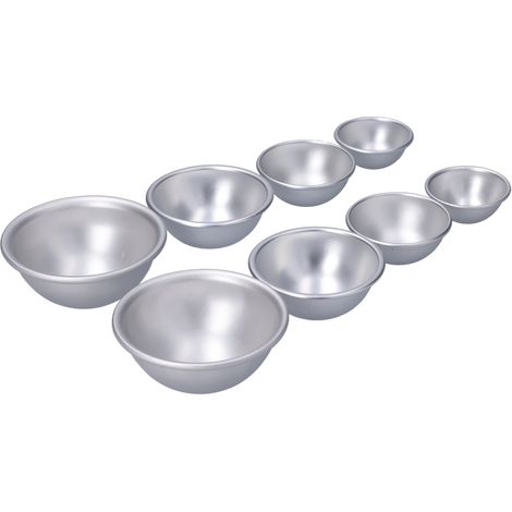 Moule à boules de sel de bain DIY, portable, en alliage d'aluminium, pour la cuisson de gâteaux mousse, ensemble n° 6 (1/5)