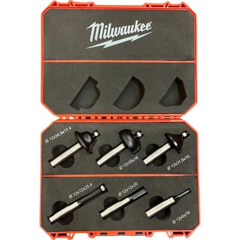 Set di Frese Premium Milwaukee 6 pezzi 12 mm
