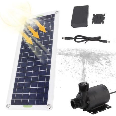 30-W-Solarbrunnenpumpe, Solarwasserpumpe, Solarwasserpumpen-Set mit Polysilizium-Solarpanel, Brunnenpumpen-Set für Teiche und Springbrunnengärten (1/5)