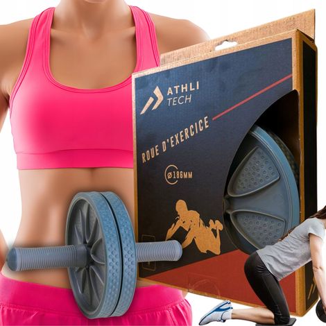 Roue de rouleau pour exercices de renforcement des muscles abdominaux profonds à domicile en vue de la perte de poids (1/5)