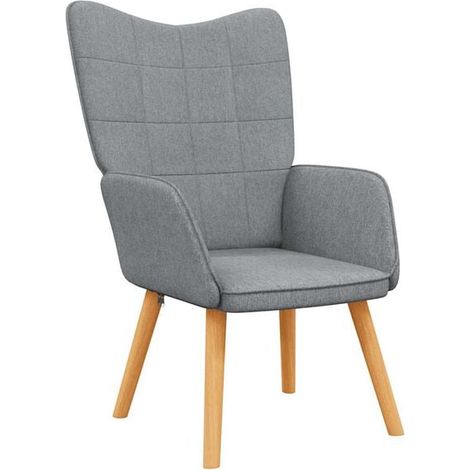 Fauteuil inclinable en tissu gris clair (1/5)