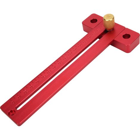 T-förmiges Lineal, quadratisch, aus Aluminiumlegierung, mit Kreuzanreißer, Messwerkzeug für die Holzbearbeitung (1/5)