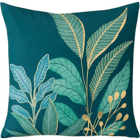Coussin Déco Imprimé Aloha 45x45cm Vert (1/4)