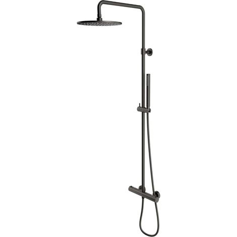 OMNIRES Y - Set de douche avec thermostat, diamètre 25 cm, graphite Y1244SUGR (1/2)