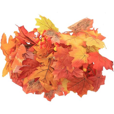Guirlande décorative pour la fête des récoltes avec 4 feuilles d'érable artificielles (1/5)