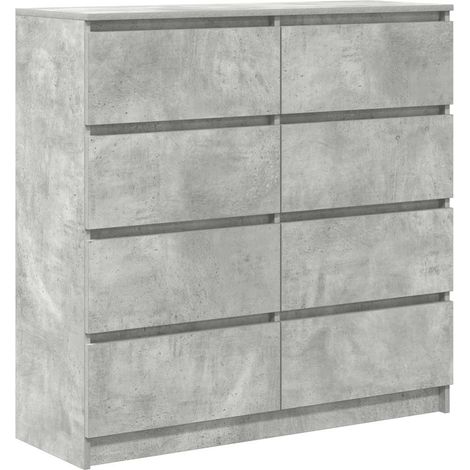 Aparador de madera de ingeniería gris hormigón 100x35x99 cm vidaXL (1/5)