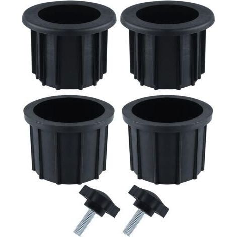 2 Ensembles (6 pièces) Accessoires Parasol Balcon, 4 Anneaux de Trou de Parapluie et 2 Vis à Bouton à Main, Accessoires de Support de Parapluie pour Table de Terrasse Balcon Terrasses (1/5)