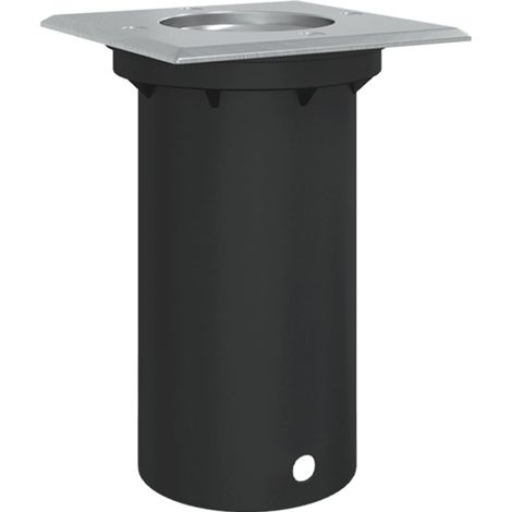 Lampe au sol d'extérieur carrée 10,5 x 10,5 x 14,5 cm éclairage polyvalent décoratif en aluminium noir