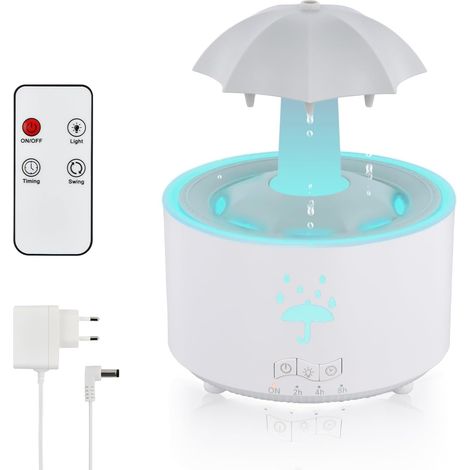 1 Humidificateur, 300ml, Rotation, 7 Couleurs, Télécommande, Bureau, Chambre (1/5)