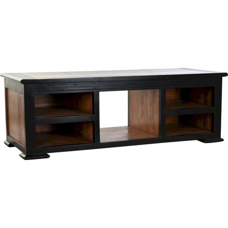 Meuble TV élégance acacia marron robuste - Marron foncé (1/5)
