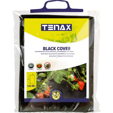 TENAX Black Cover 1,40x10 m Nero, Film Impermeabile Antierbacce per Pacciamatura Ortaggi e Fragole (Busta) (1/5)