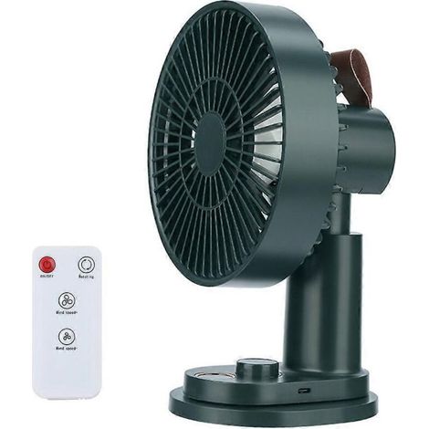 Ventilateur oscillant 6 pouces 4000 mAh à pince pour bureau, rechargeable par USB, silencieux et avec télécommande (1/5)