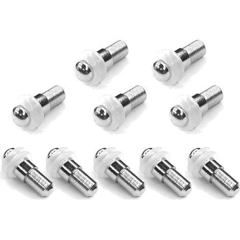 Set di 10 clip a tenone con ammortizzatore – Rivestimento in plastica per ripiani in legno e vetro – Diametro 5 mm – Lunghezza 8 mm (1/2)