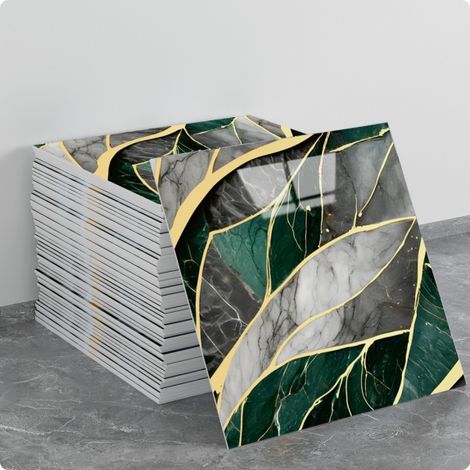 (10 Stück, 30×30 cm, Q105) Selbstklebende Wandaufkleber für Fliesen, Marmorstruktur, Wanddekoration, PET-Material, geeignet für Küchen, Badezimmer, Kamine und Waschküchen.