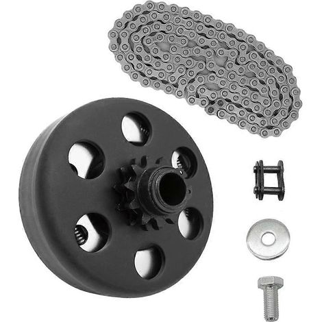L'embrayage centrifuge possède un alésage de 3/4 de pouce, 12 dents et une chaîne à 35 vitesses, ce qui le rend compatible avec la plupart des petits moteurs de 2 à 6,5 chevaux, tels que ceux utilisés (1/5)