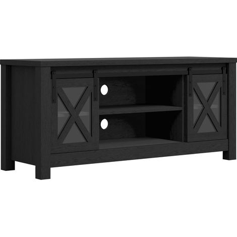 Clover Media Unit - Engineered Wood - L39 x W119 x H55 cm - Black - Flat Pack