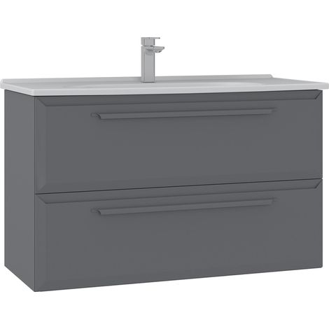 Mobile lavabo "Nuvola 100 v2" - 100 x 50 x 62 cm - Grigio (1/3)