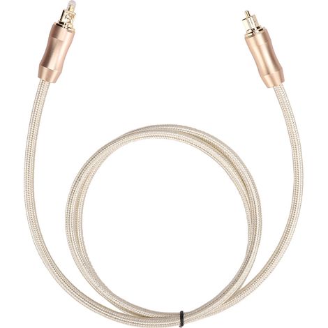 Câble Audio Spdif Toslink Fibre Optique Carré Pour Amplificateur Décodeur 1 Mètre (1/5)