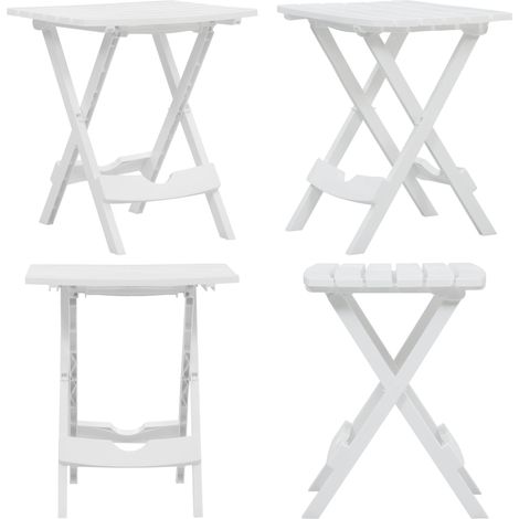 Gartentisch Klappbar 44,5x38,5x50 cm Weiß - Gartentisch - Klappbarer Tisch - Outdoor-Tisch - Balkontisch - Terrasse - Home & Living (1/5)