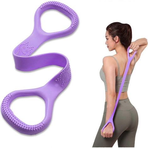 Bande élastique en forme de 8, corde élastique pour étirements des bras, du dos et des épaules, pour le fitness, les jambes et les mains, idéale pour le yoga et le Pilates. (1/5)
