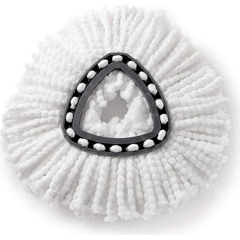 Lot de 4 têtes de rechange pour balai serpillère rotatif EasyWring - En microfibre, compatibles avec le balai serpillère rotatif triangulaire, pour le nettoyage de toutes les surfaces. (1/4)