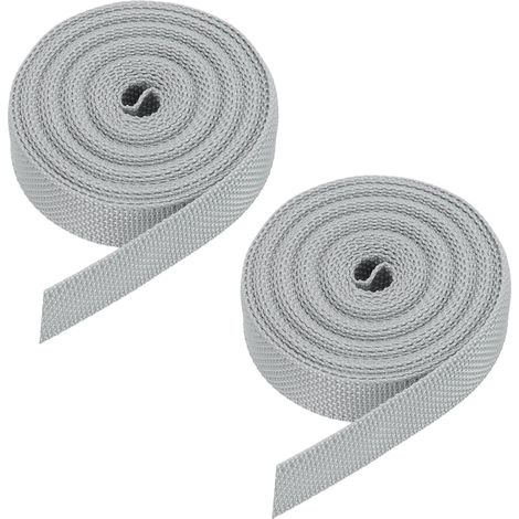 2 Pcs 6M Sangle pour Volet Roulant 23 mm pour Enrouleur de Volet Roulant à Visser Enrouleur de Sangle en Saillie, Portes Fenêtres Store Remplacement Kit de Réparation, Gris (1/5)