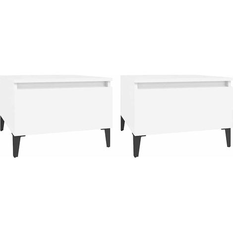 Maison Exclusive - Mesas auxiliares 2 uds madera contrachapada bl (1/5)