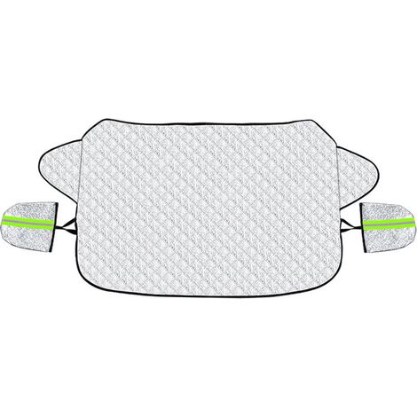 Housse de pare-brise de voiture, protection hivernale pour pare-brise, protection magnétique universelle pour pare-brise, housse de voiture pliable, antigel, neige, UV, poussière, pluie (147 x 100 cm)