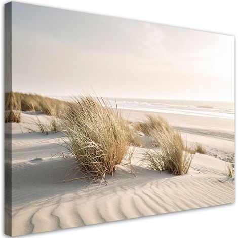 Tableau déco Plage mer dunes nature plantes 60x40 (1/4)
