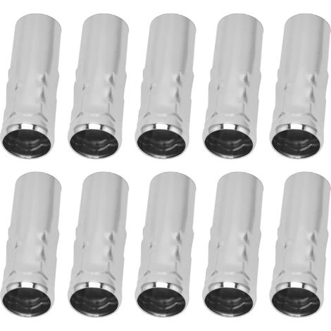 10pcs E14 bougie tube métallique, douille lampe accessoires d'éclairage lustre pièces de rechange lustre abat - jour ampoule douille 25x80mm E14 (laiton) (1/5)