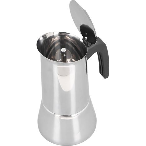 Moka Pot 430 Acier Inoxydable Cafetière Portable pour Plaque à Induction 2 Tasses (1/5)