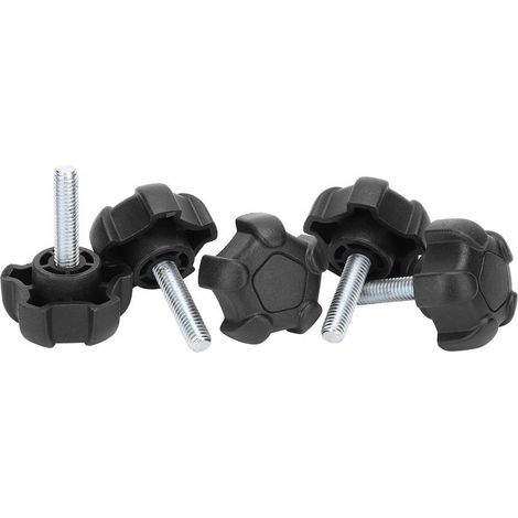 5 pièces M6 25MM poignée en plastique vis à tête étoile à cinq branches vis bouton de poignée fileté (1/5)