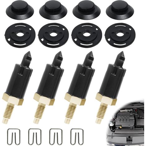 (Set di 4) Elementi di fissaggio per coperchio motore 2.0 HDI compatibili con Berlingo C4 C5 Xantia Xsara e 206 306 307 406 607 806 Expert OEM 0137F6 13711 (Clip + Bulloni) (1/5)