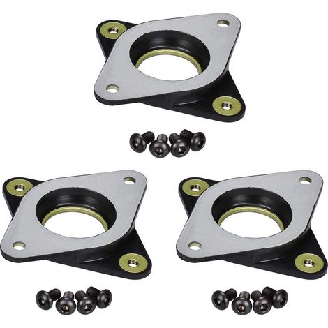 Smorzatori di vibrazioni in acciaio e gomma 3Dman Nema17 con viti M3 per stampante 3D CNC, CR-10, confezione da 3, 3
