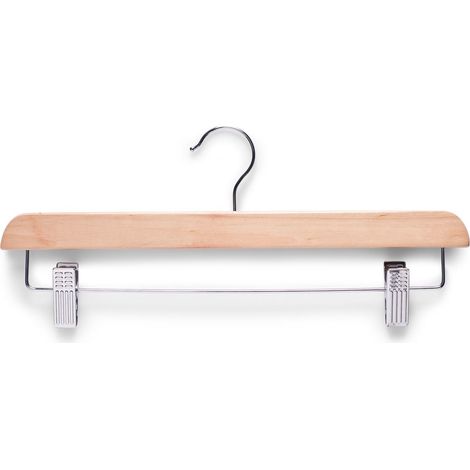 Cintre en bois avec pinces pour jupe, 1 pièce, ZELLER